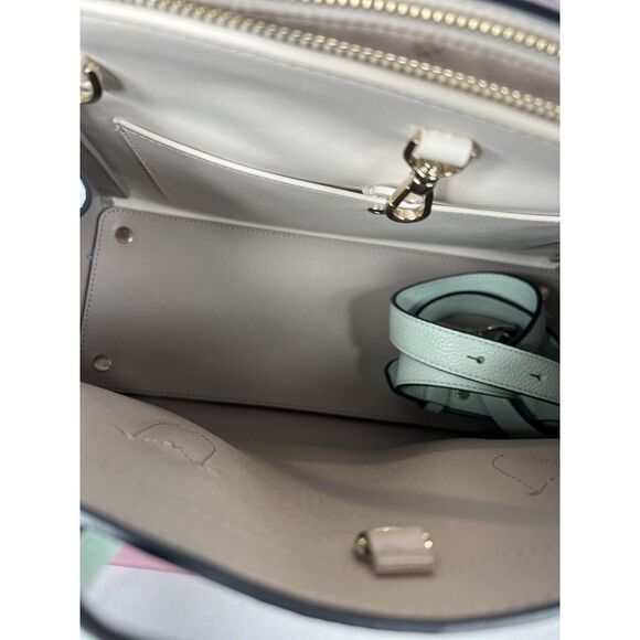 New Kate Spade Knott Pebble Leather Large Satchel Chrystal Blue / Dust bag - Picture 12 of 16